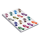 Carnet coloré fascinant chic de coutume de (Côté Droit)