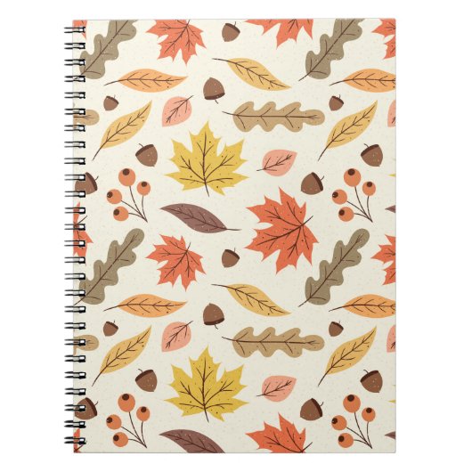 Carnet Coloré Feuille d'automne Motif (Devant)