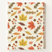 Carnet Coloré Feuille d'automne Motif (Dos)