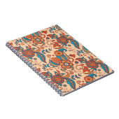 Carnet Coloré floral continu motif (Côté Droit)