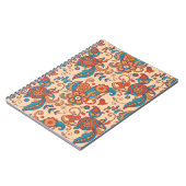 Carnet Coloré floral continu motif (Côté gauche)