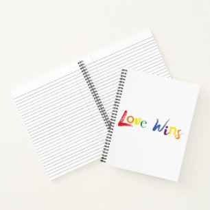 Carnet Coloré, gai, design créatif de Love Wins