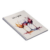 Carnet Coloré juste un peu d'aquarelle de vin (Côté Droit)