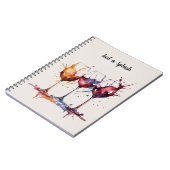 Carnet Coloré juste un peu d'aquarelle de vin (Côté gauche)