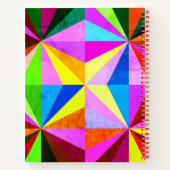 Carnet Coloré Moderne Géométrique Multicolore | Monogramm (Dos)