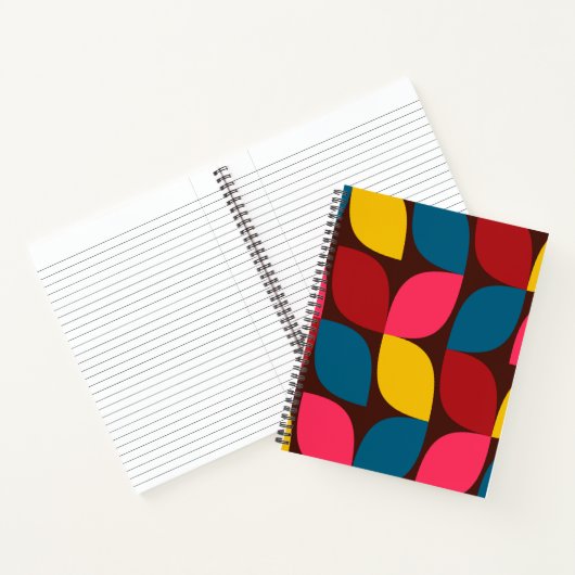 Carnet Coloré, moderne, tendance, abstraction de fleurs u (Intérieur)