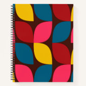 Carnet Coloré, moderne, tendance, abstraction de fleurs u (Devant)