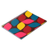 Carnet Coloré, moderne, tendance, abstraction de fleurs u (Côté gauche)