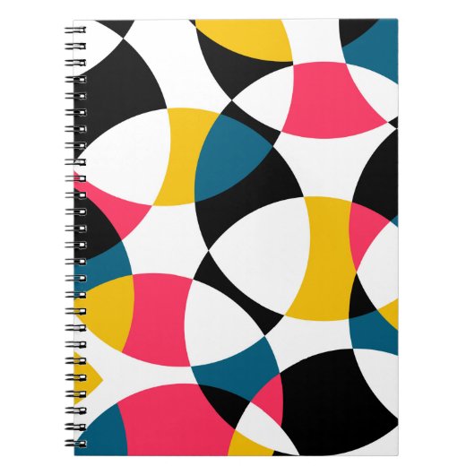 Carnet Coloré, moderne, tendance, graphique circulaire co (Devant)