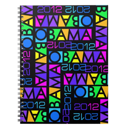Carnet coloré OBAMA 2012 (Devant)