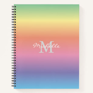 Carnet Coloré Pastel Arc-en-ciel Couleurs dégradées Mo