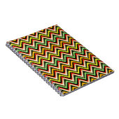 Carnet Coloré Retro Chevron Motif Tons Chauds (Côté Droit)