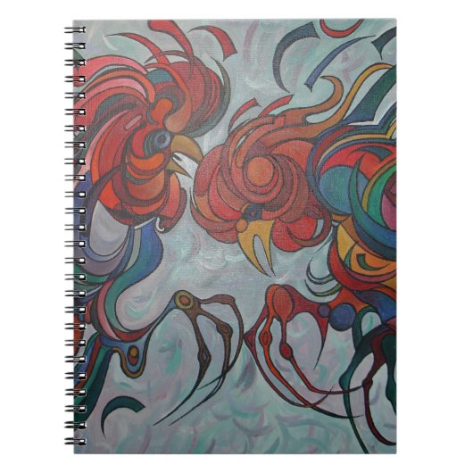 Carnet Coloré Roosters de la ferme (Devant)