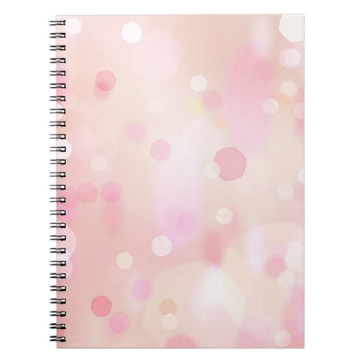 Carnet coloré rose Pastel Bokeh (Devant)
