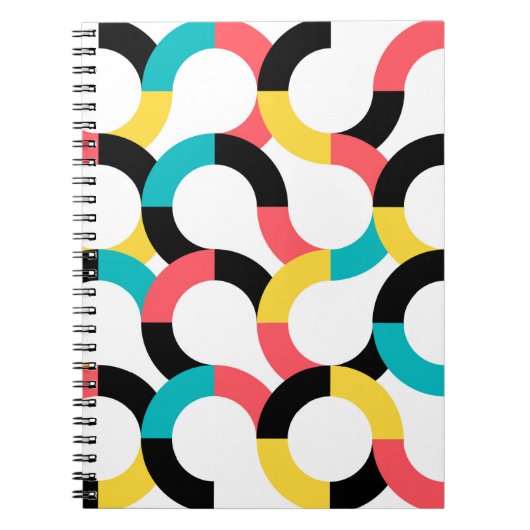 Carnet Coloré, tendance, gai, fun moderne géométrique (Devant)