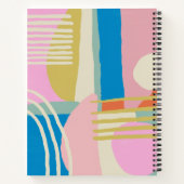 Carnet Colorée Abstrait Formes Lignes Boho Recette (Dos)