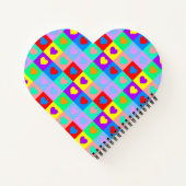 Carnet Colorée Coeur Motif Pop Art (Dos)