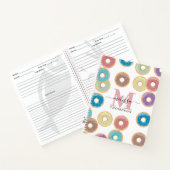 Carnet Colorée Pastel Donuts & Sprinkles Monogram Recette (Intérieur)