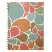 Carnet Colorés : Motif rétro Abstrait. (Devant)