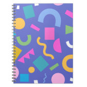 Carnet Colorful Abstract Geometric Memphis Style Pattern (Devant)