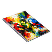 Carnet Colorful Abstract Parrots Tropical Birds Art  (Côté Droit)
