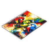 Carnet Colorful Abstract Parrots Tropical Birds Art  (Côté gauche)