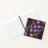 Carnet Colorful Abstract Violet Purple Khaki Fractal Art (Intérieur)
