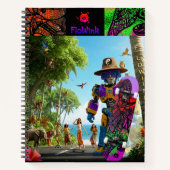 Carnet Colorful Boho Ninja  (Devant)
