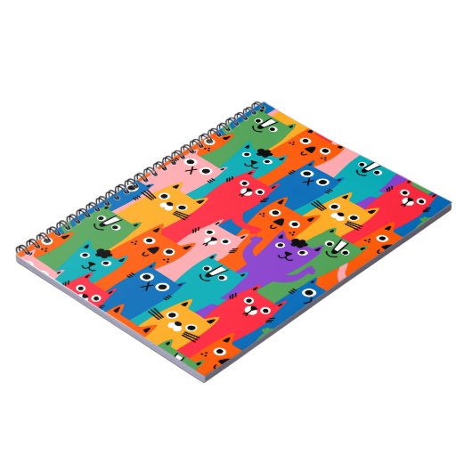 Carnet Colorful cats (Côté gauche)