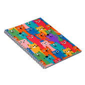 Carnet Colorful cats pattern (Côté Droit)