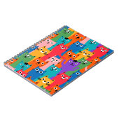 Carnet Colorful cats pattern (Côté gauche)