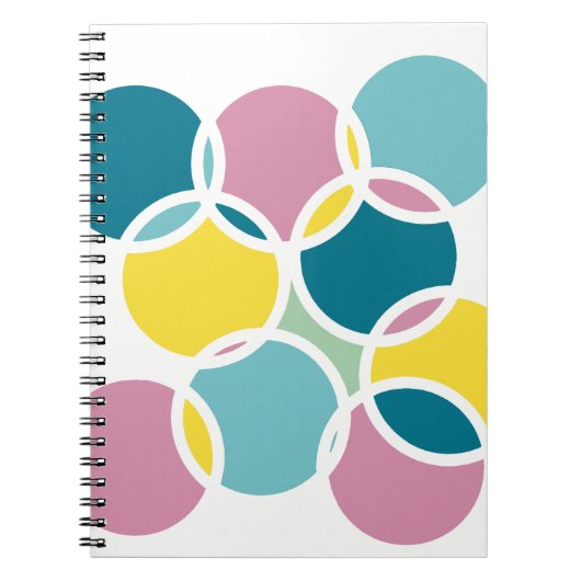 Carnet Colorful Circle Design – Fun Geometric Print (Devant)