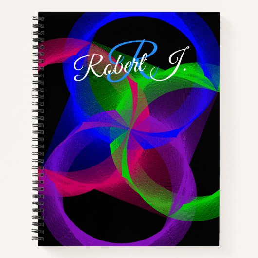 Carnet Colorful Circular Blend Geometric Spiral Notebook (Devant)