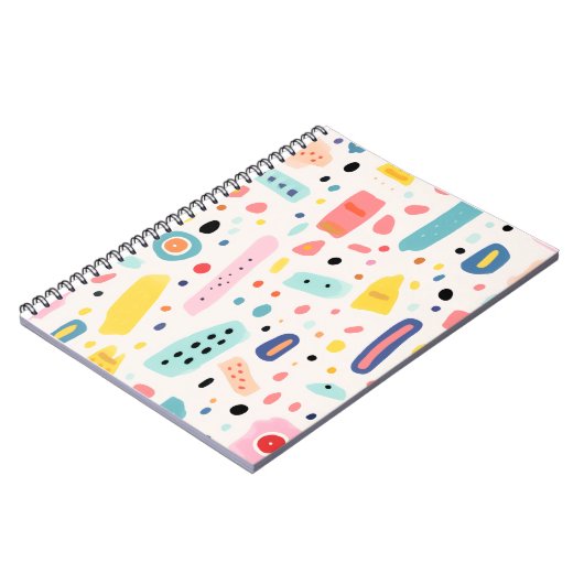 Carnet colorful cute elements design (Côté gauche)
