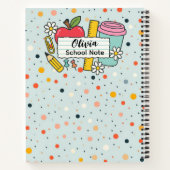 Carnet Colorful Dot Back to School Supplies  (Dos)