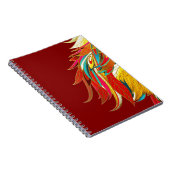 Carnet Colorful Exotic Tribal Feathers Red (Côté Droit)