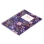 Carnet Colorful Floral Pretty Girly Purple Personalized (Côté gauche)
