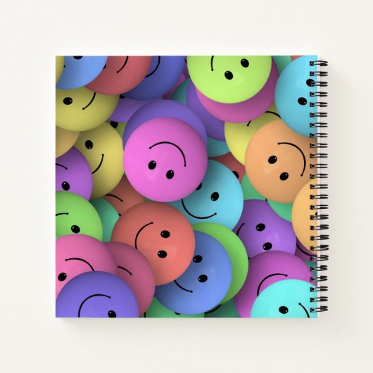 Carnet Colorful Happy Faces Emoji (Dos)