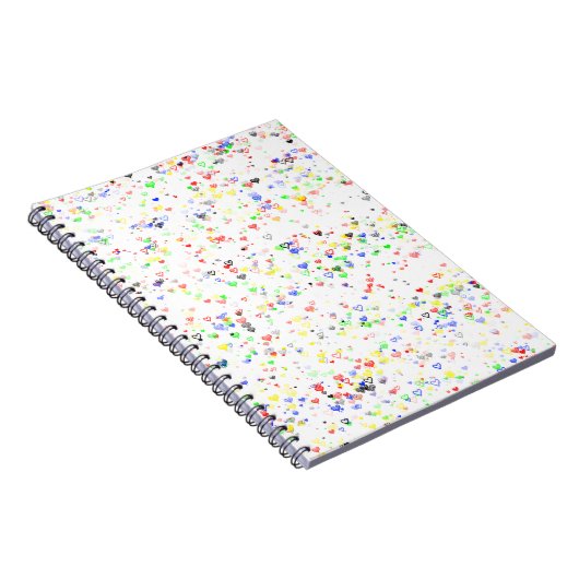Carnet Colorful Hearts Pattern Notebook (Côté Droit)