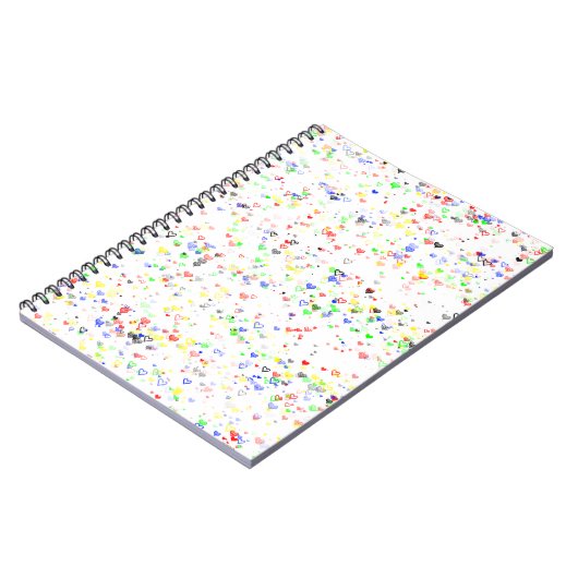 Carnet Colorful Hearts Pattern Notebook (Côté gauche)