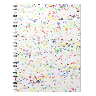 Carnet Colorful Hearts Pattern Notebook