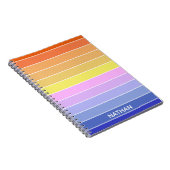 Carnet Colorful Horizontal Stripes Personalised (Côté Droit)