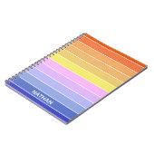Carnet Colorful Horizontal Stripes Personalised (Côté gauche)
