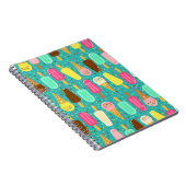 Carnet Colorful Ice Cream Pattern Summer  (Côté Droit)