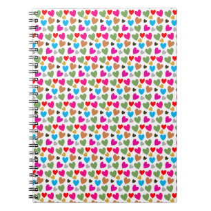 Carnet Colorful Lovely Hearts - L'amour vient dans toutes