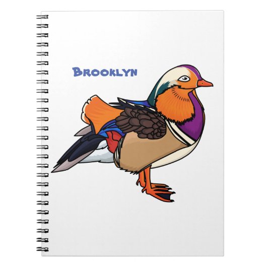 Carnet Colorful mandarin duck (Devant)