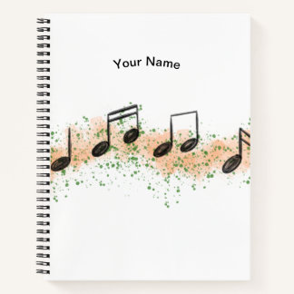 Carnet Colorful Music Notes Abstract Art Notebook