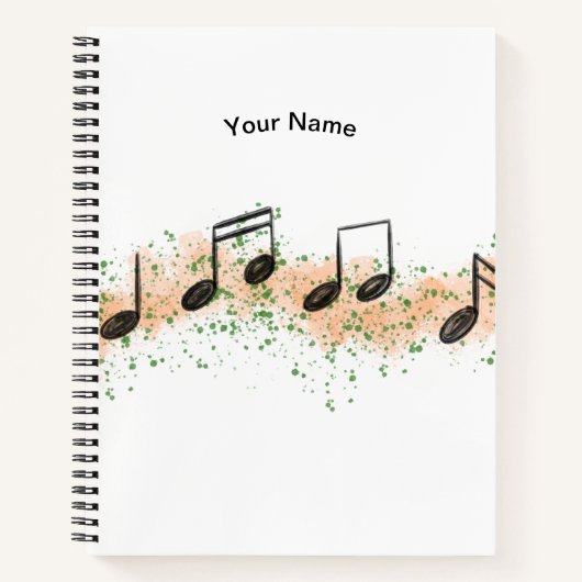 Carnet Colorful Music Notes Abstract Art Notebook (Devant)