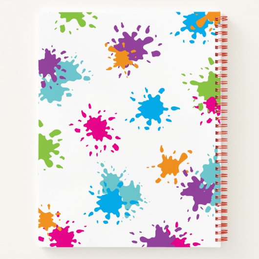 Carnet Colorful Paint Party Personalized Sketchbook (Dos)