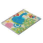 Carnet Colorful Peacock et Fleurs (Côté gauche)